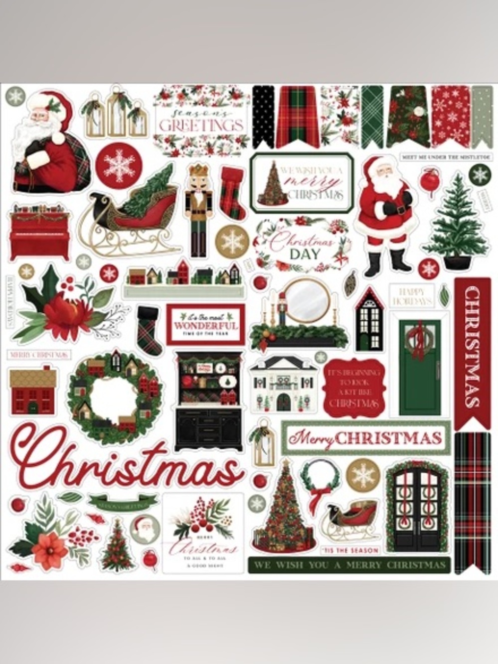 🎄🎅Echo Park A Wonderful Christmas & Holiday Sticker Sheet Bundle🧣⛄️